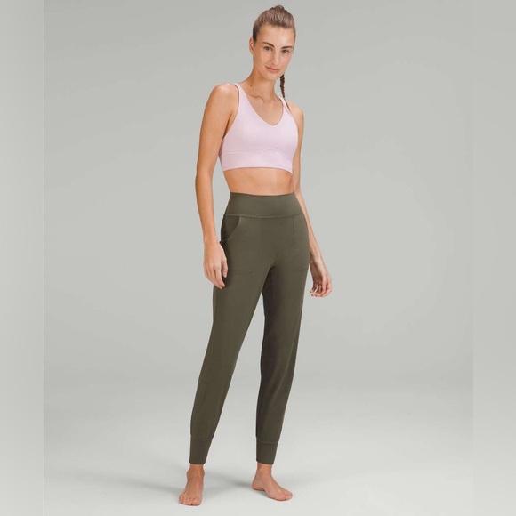 lululemon athletica Pants - Lululemon Aline army green high rise legging joggers full length 8​